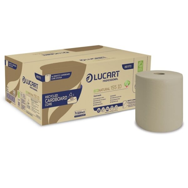 Lucart Econatural papīra dvieļi 155m, 2 slāņi, 6 ruļļi/iep., brūns