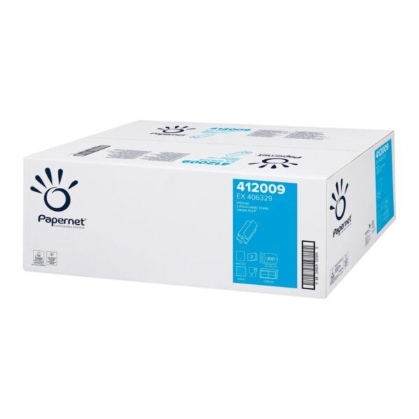 Roku salvetes Papernet Z-veida, 20pc.,/iep., 2 kārtas, celuloze