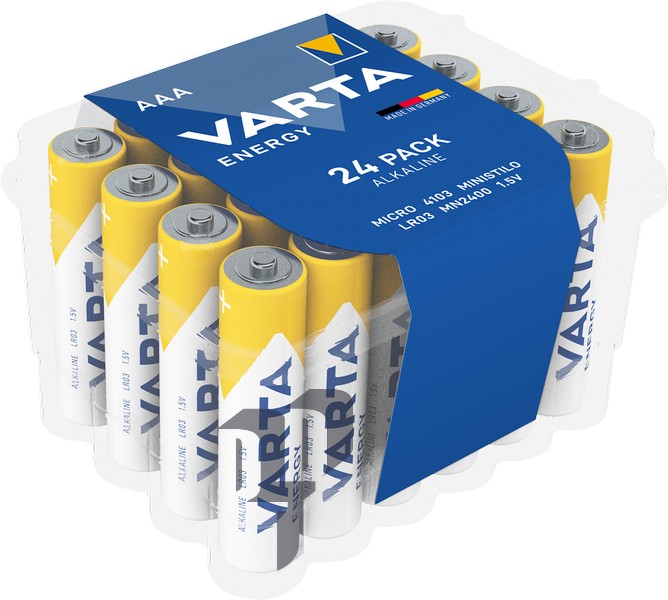 Baterijas AAA,VARTA Energy box Alkaline, 24 gab./iep.