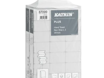 Roku salvetes Katrin Plus celuloze, Z-fold, 3 slāņi, 90 loksnes, 21 pac./iep
