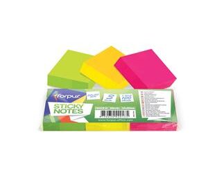 Līmlapiņas Forpus ar izmēru 50x 40mm, ,3 gab/iepak., asorti neona krāsas