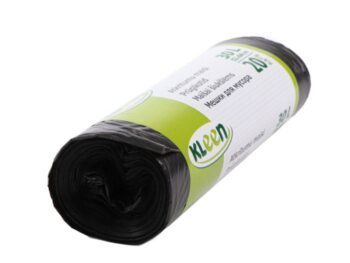 Atkritumu maisi KLEEN, 30l, HDPE, (52x64cm), 20gb/rul. Melni